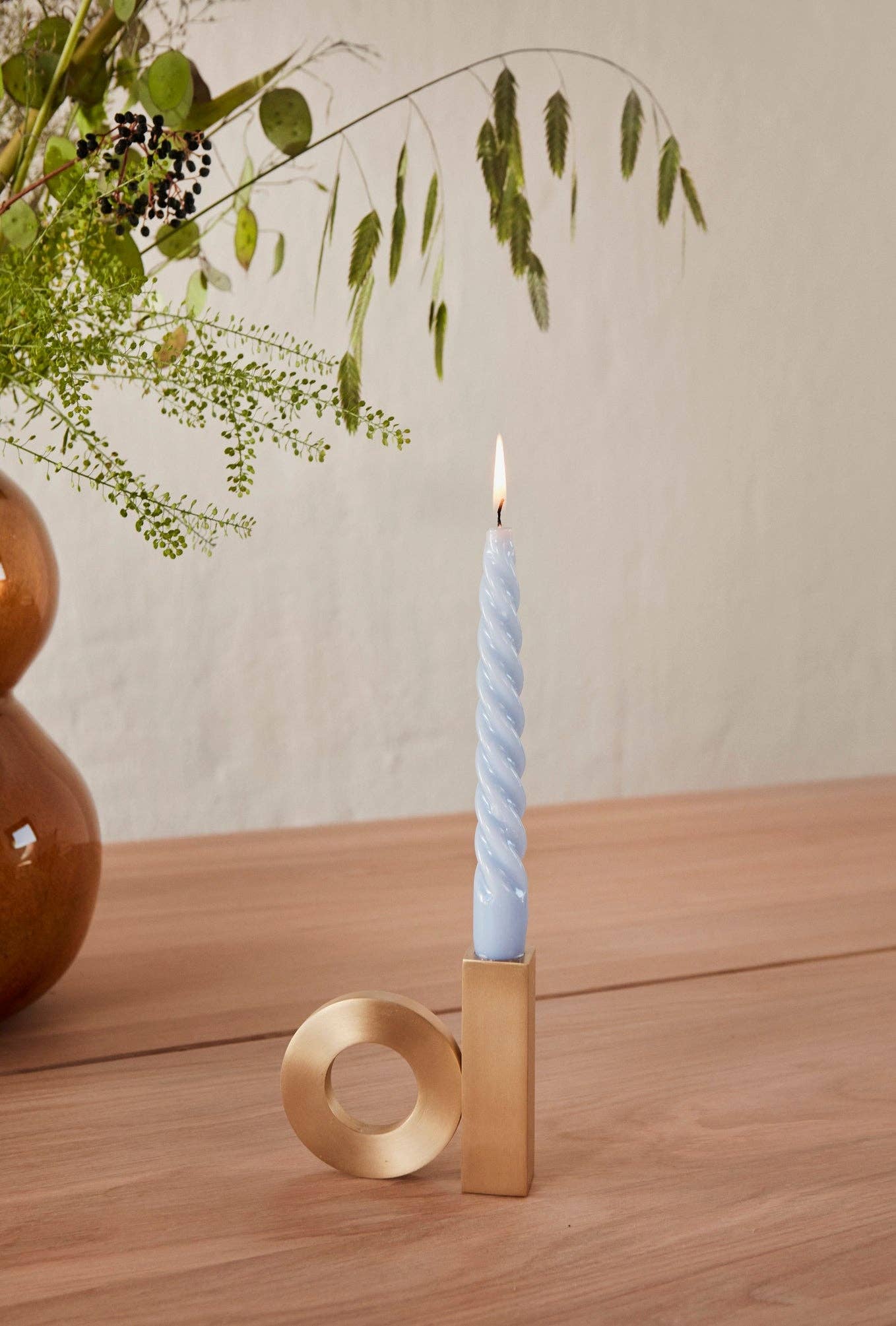 Oyoy Baari Solid Brass Candleholder