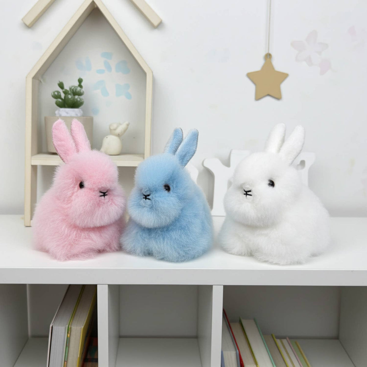 Alpaca Stuffed Animal - Bunny - Micro 6" WHITE
