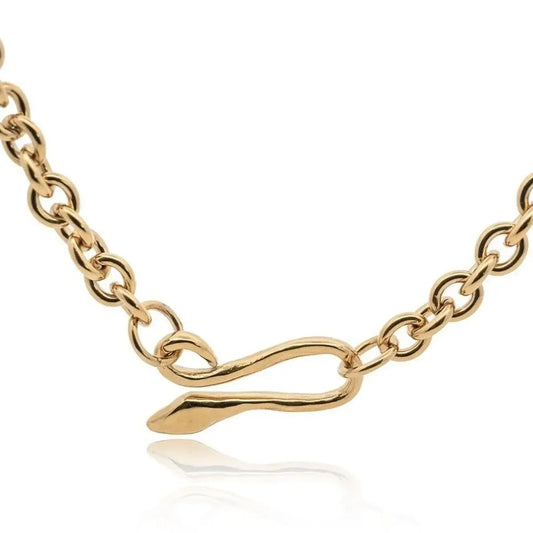 Dea Dia Serpent Hook Chain Necklace