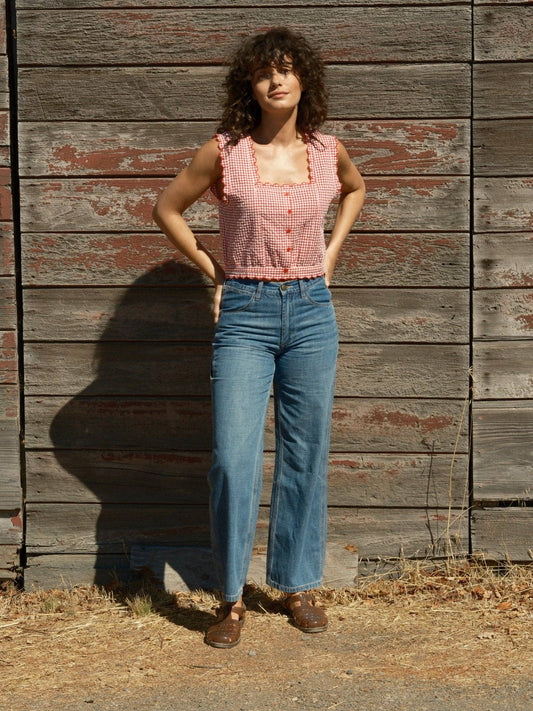 Mollusk Helena Top | Red Gingham
