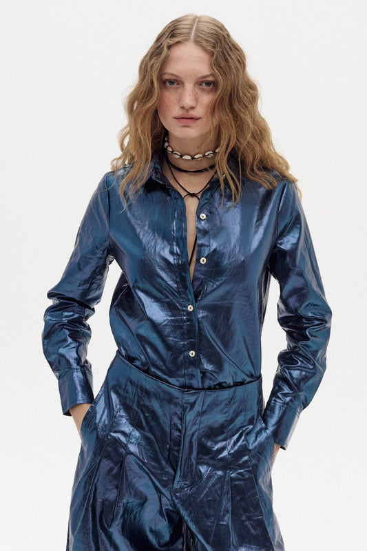 Lanhtropy San Marino Metallic Linen Shirt