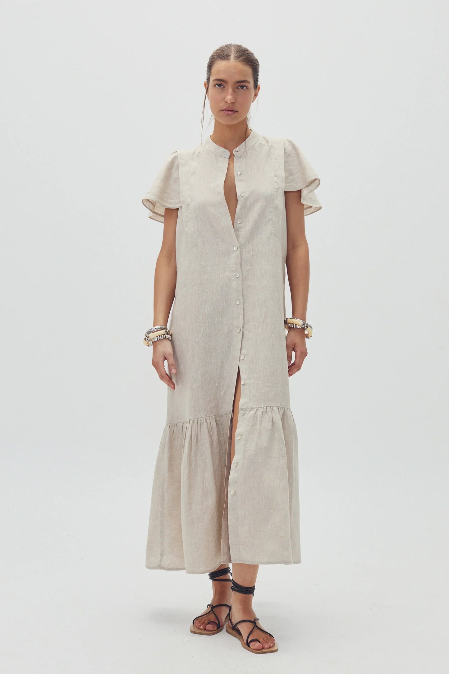Lanhtropy Willow Linen Dress | Natural