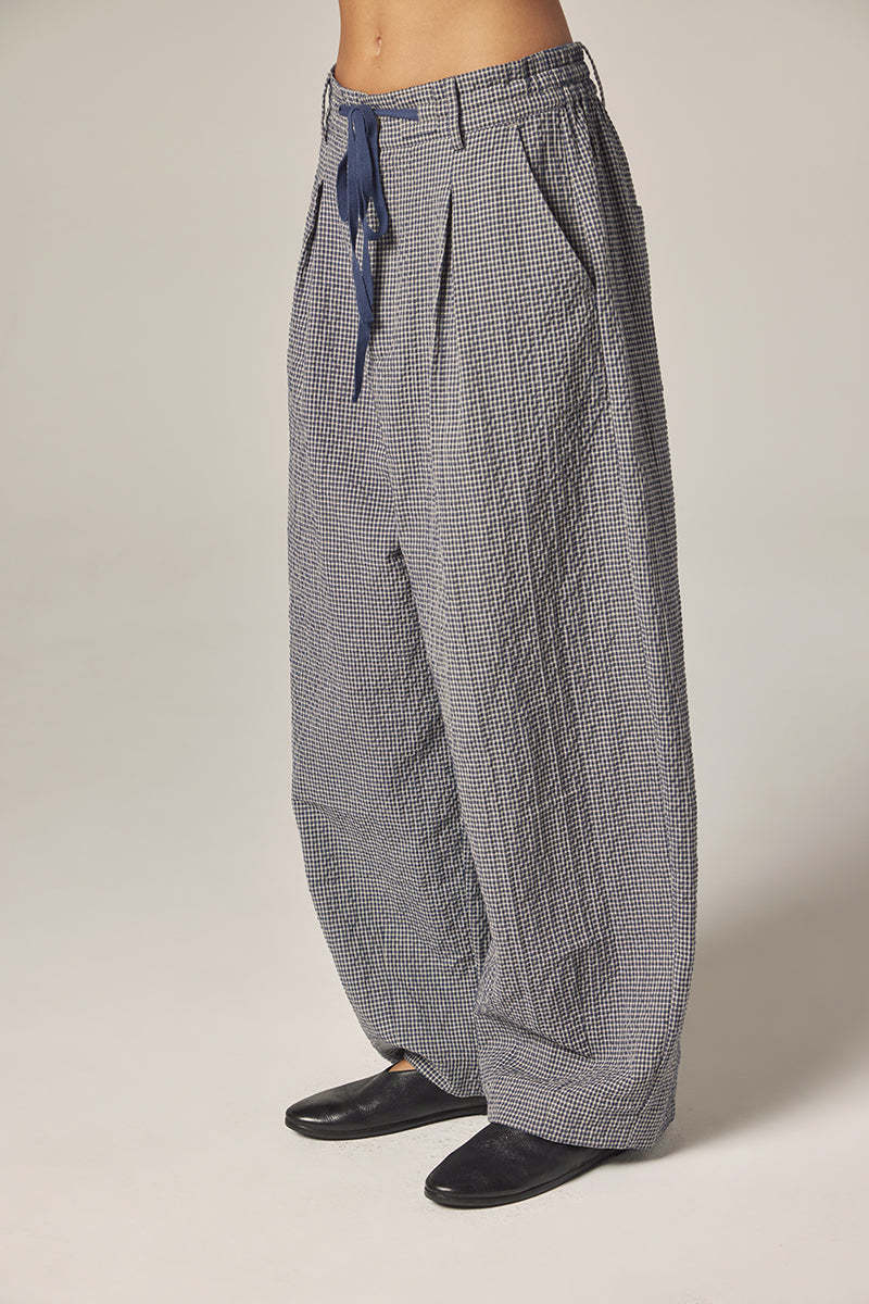 Amente Plaid Wide Leg Pants