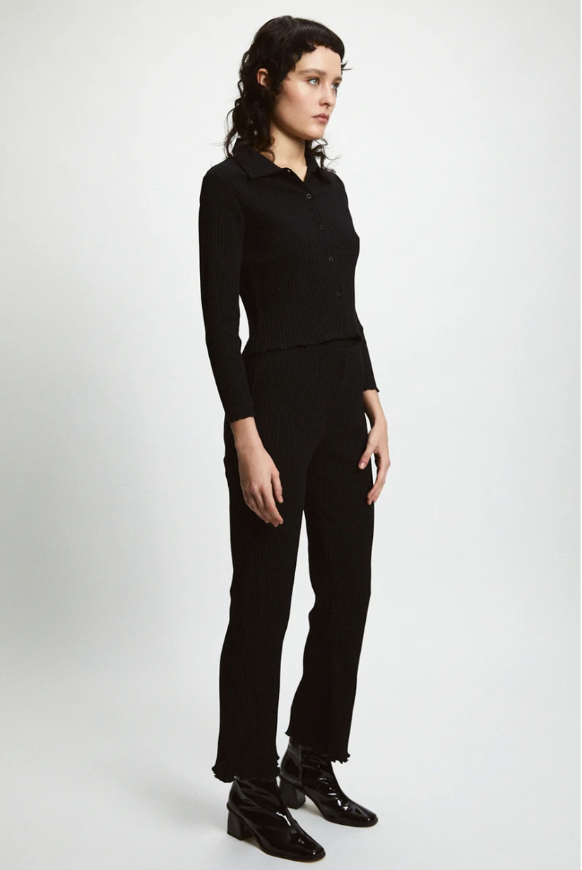 Rita Row Ribbed Pike Top