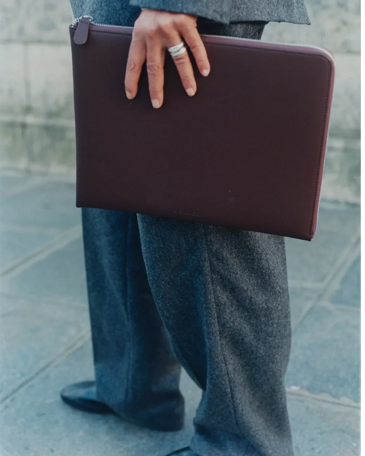 Noyoco Brown Leather Computer Case