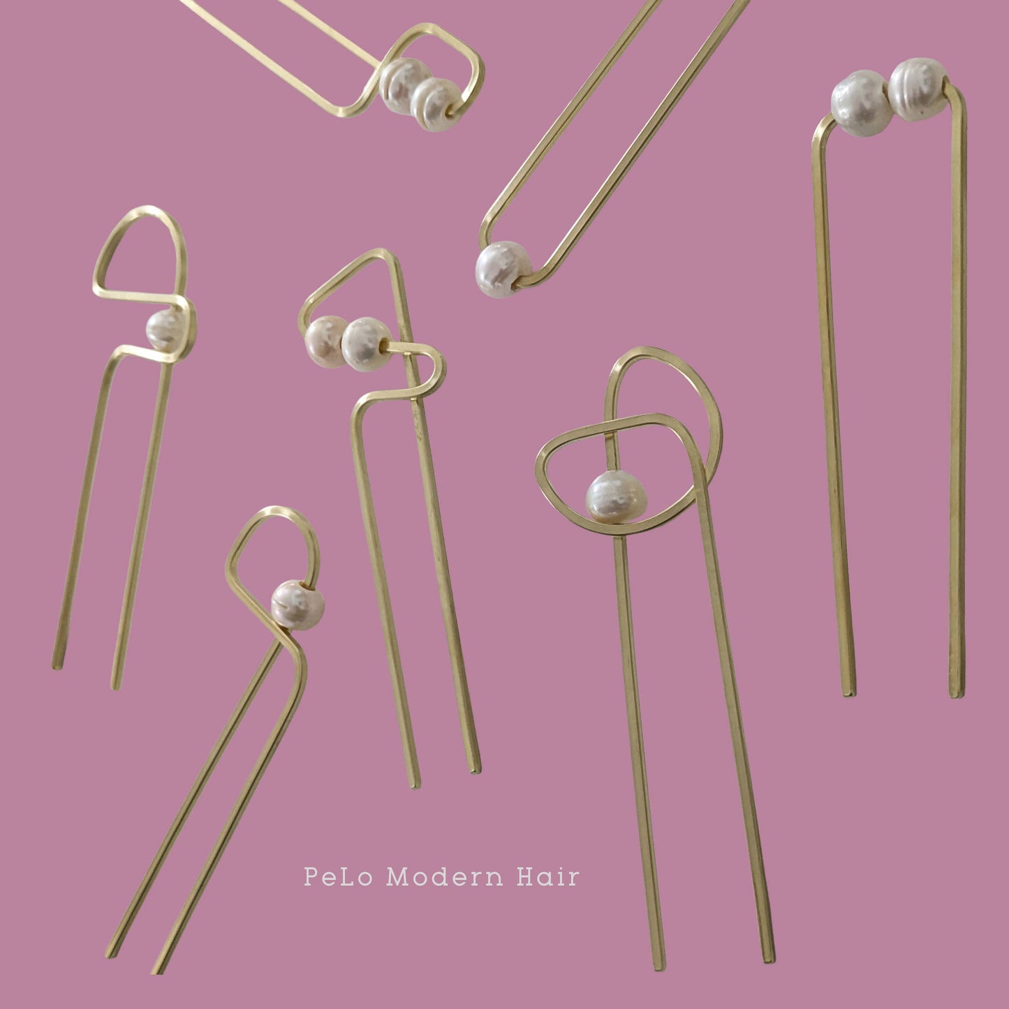 Abstract Hair Fork - Cream Pearl
