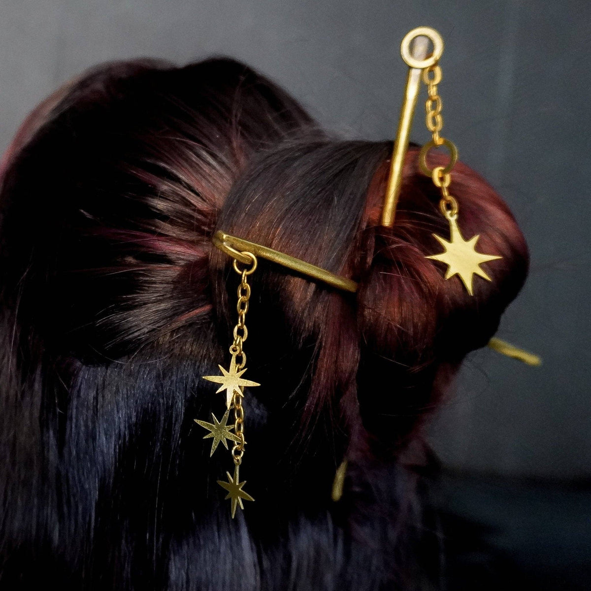 STARS Dangle Hair Stick / Aluminum