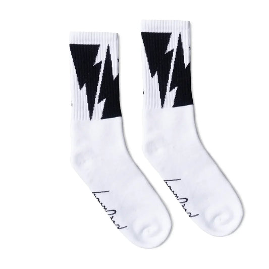 SOCCO x Mike Vallely White Clean Bolt Socks