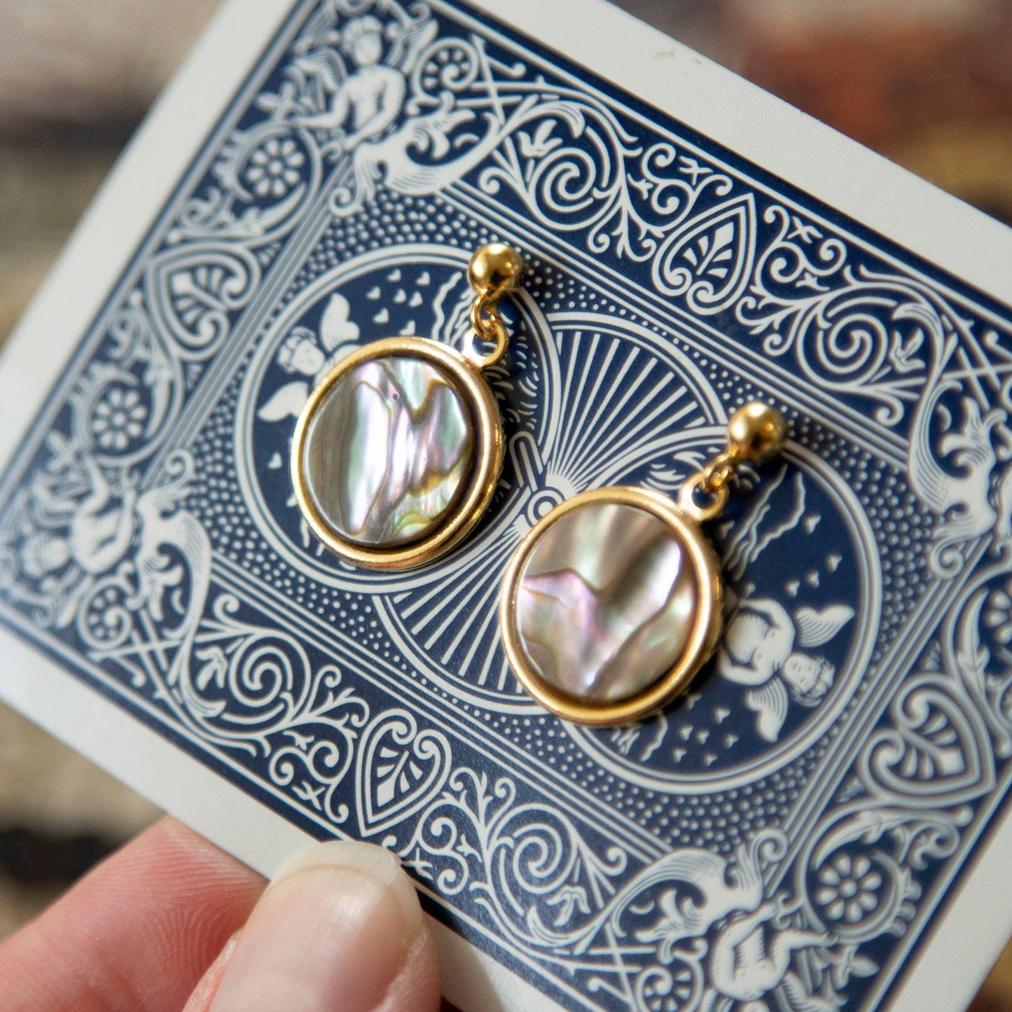 Kindred Objects Abalone Shell Earrings