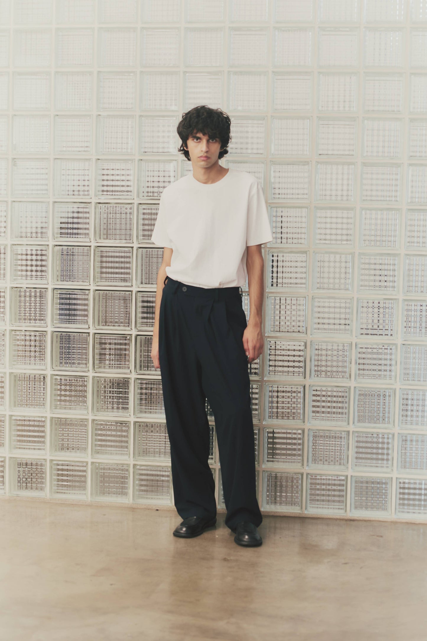 Common Market Cyrus Pants | Seersucker Barrel Pants with Pleats