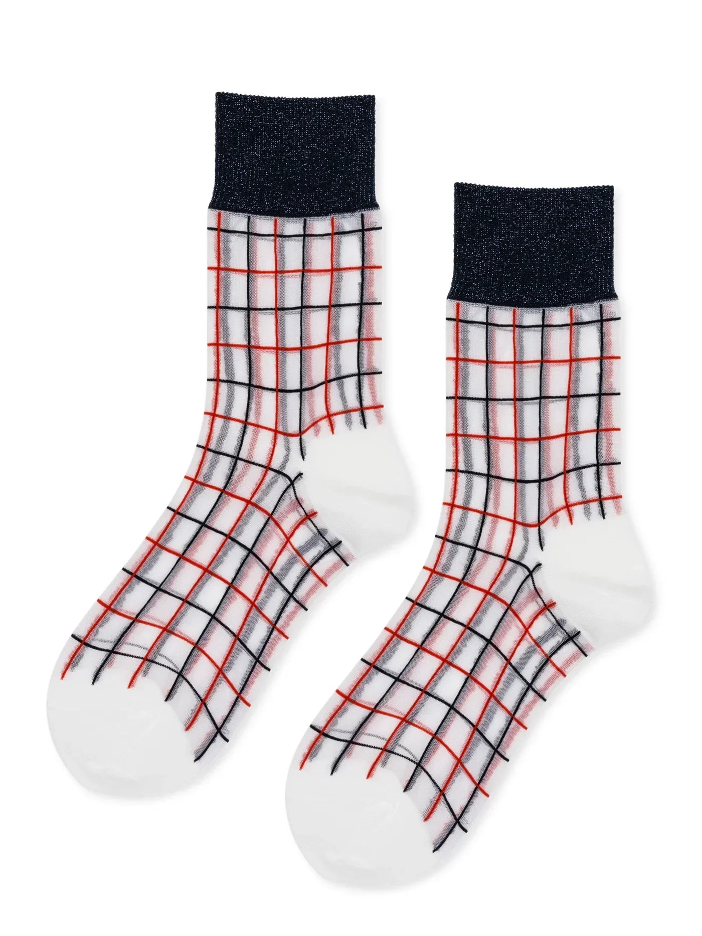 Hansel from Basel Grid Sheer Socks