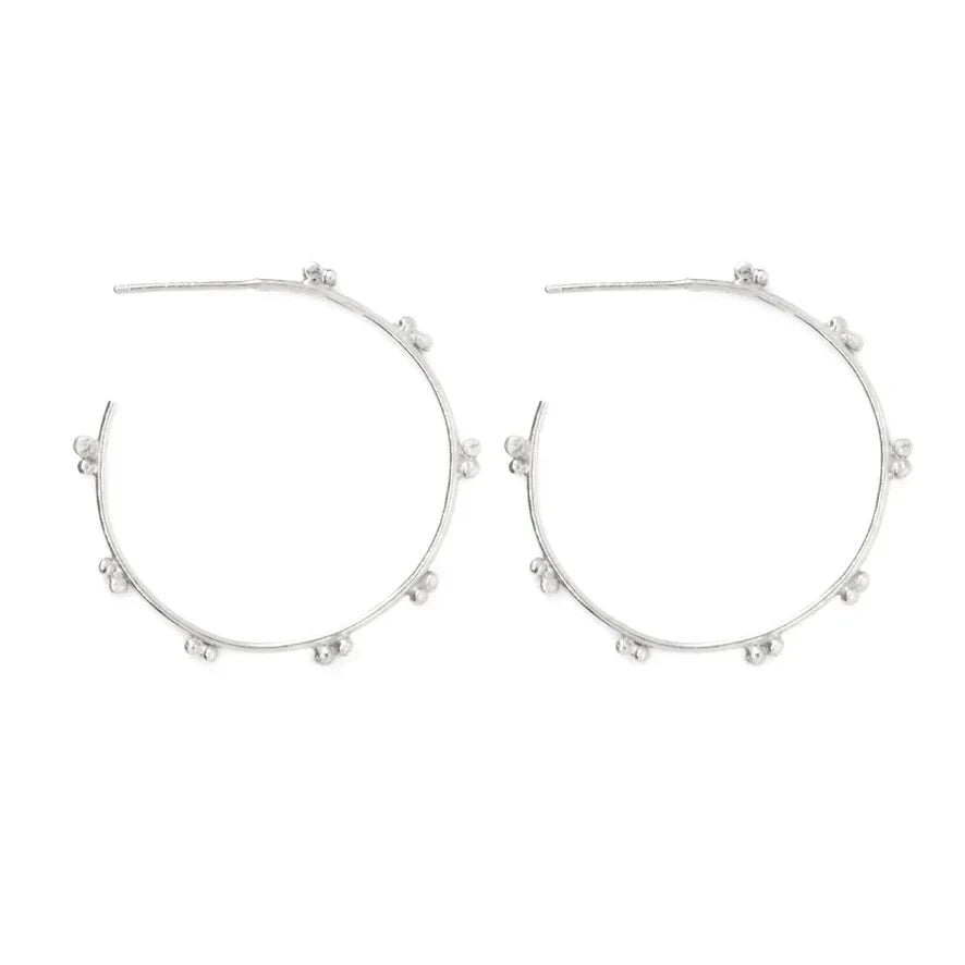 LADHA Silver Marais Hoop Earrings