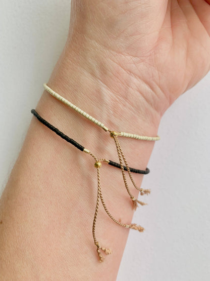 Neutral Beaded Bracelet w/ Adjustable Clasp
