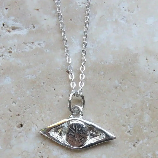 Dea Dia Silver Evil Eye Necklace