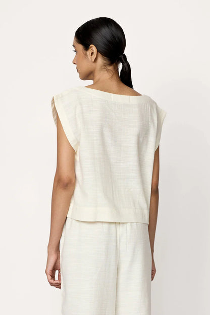 Laude the Label Everyday Top | Ivory Cotton