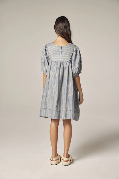 Amente Blue Stripe Yolk Dress