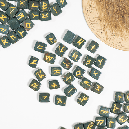 Futhark Rune Set | Bloodstone | Rune Stones | Runic Crystals
