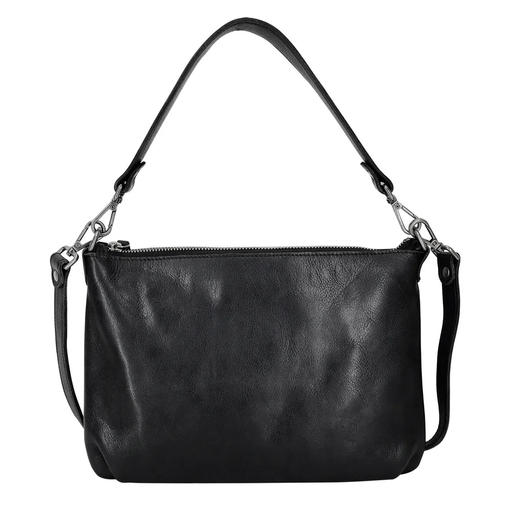 Latico Leathers Stevie Bag: Black, Brown & Sky Blue