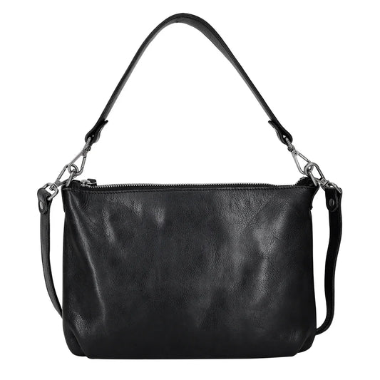 Latico Leathers Stevie Bag: Black, Brown & Sky Blue