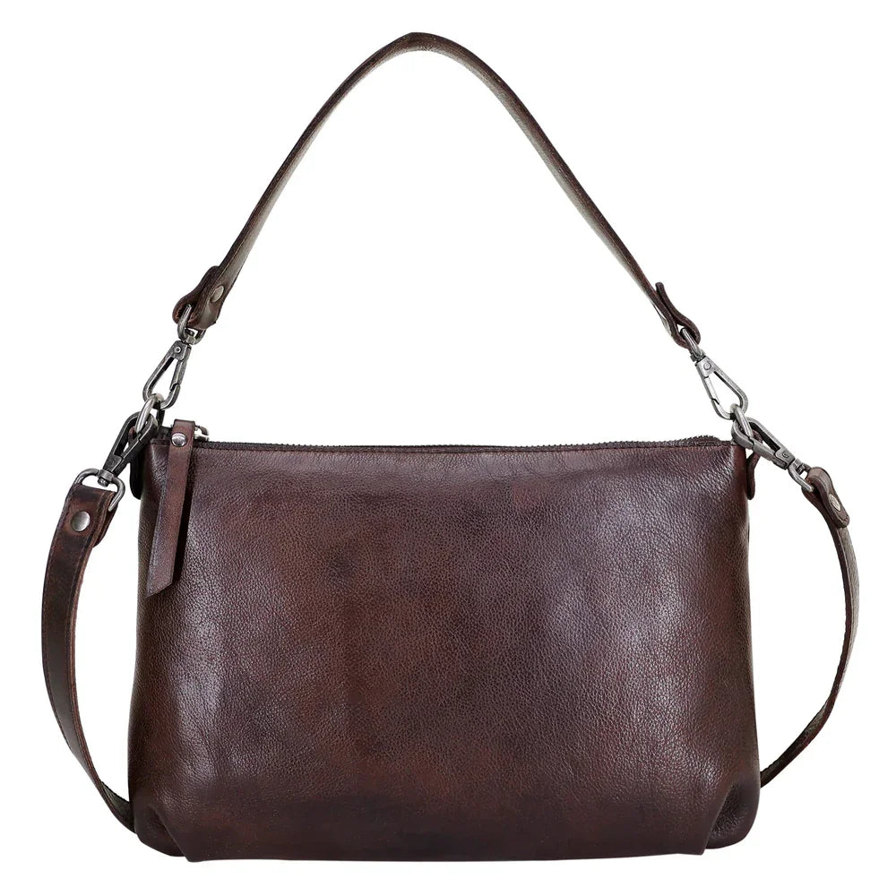 Latico Leathers Stevie Bag: Black, Brown & Sky Blue