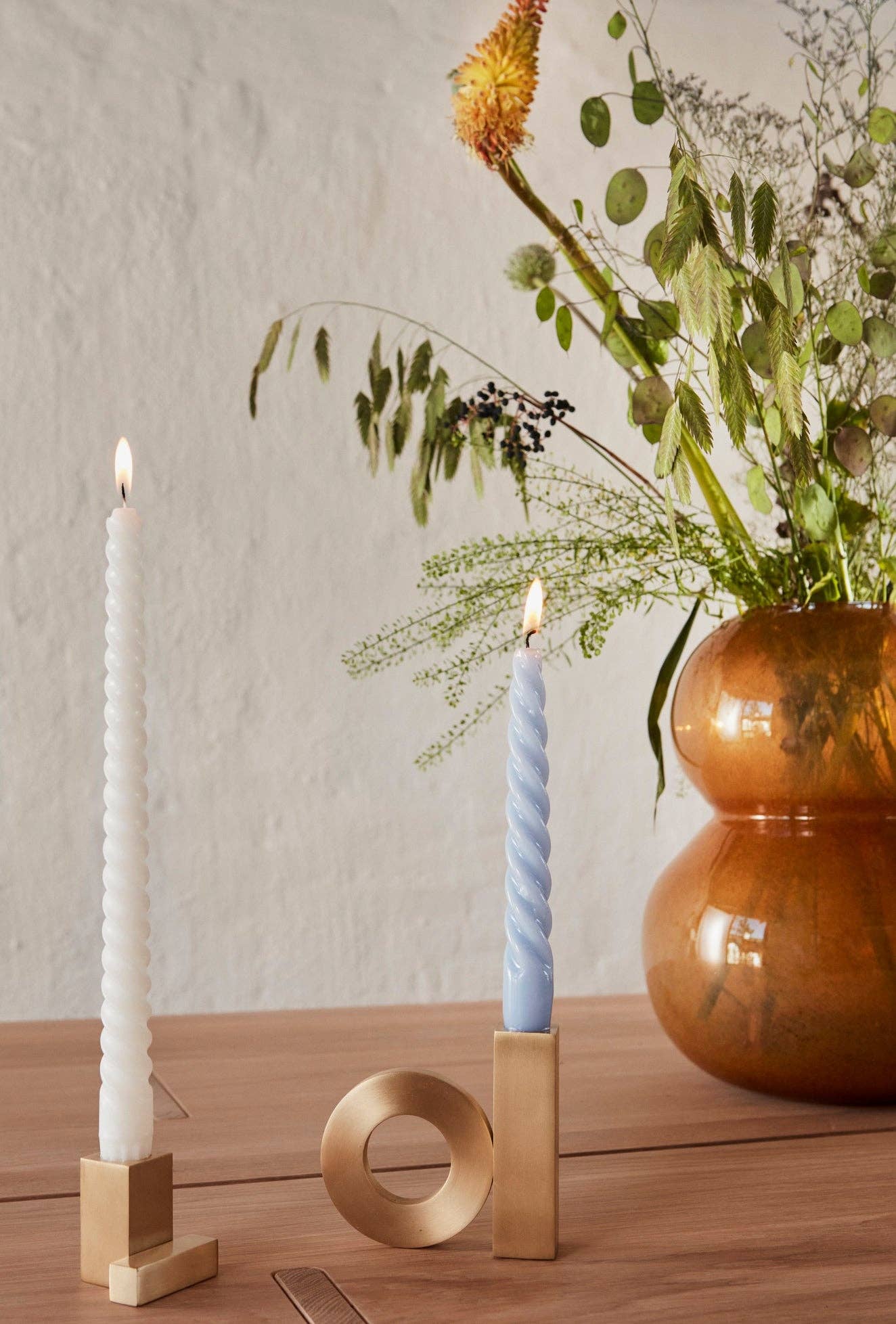 Oyoy Baari Solid Brass Candleholder