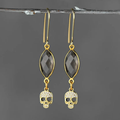 KBD Studios Tiny Pave Skull Earrings