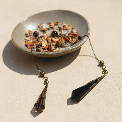 Natural Smoky Quartz Crystal Divination Pendulum