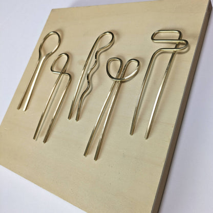Pelo Hair Assorted Brass Hair Fork