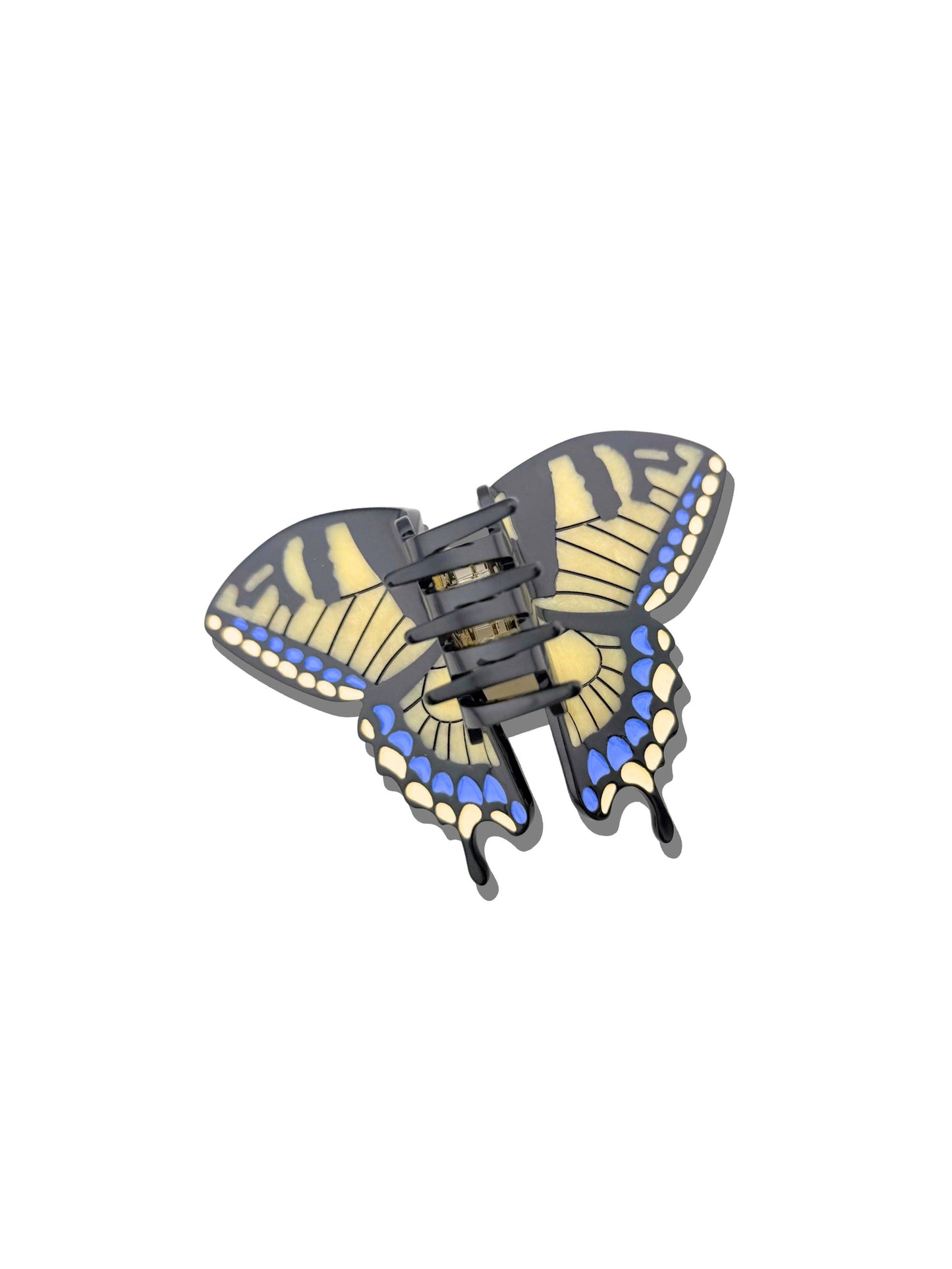 Solar Eclipse Hand-painted Swallowtail Butterfly Claw Hair Clip