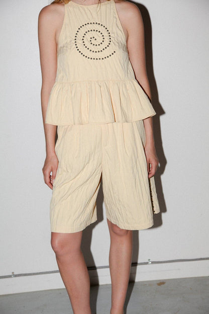 KKCo Rivet Trouser Short in Butter