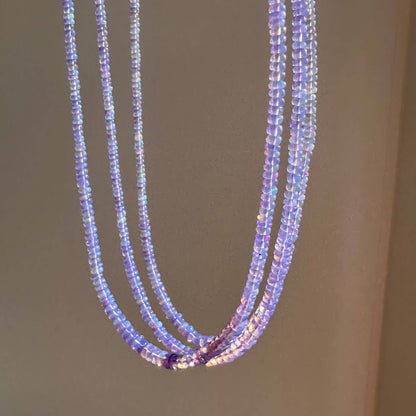 Purple Ethiopian Opal Necklace | Lilac Opal | Opal Gemstones