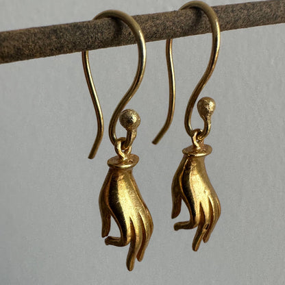 Mudra Hands Earrings | Dangle Earrings | 18K Gold-Plated