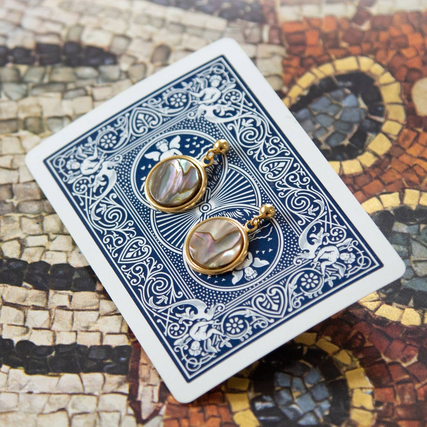 Kindred Objects Abalone Shell Earrings