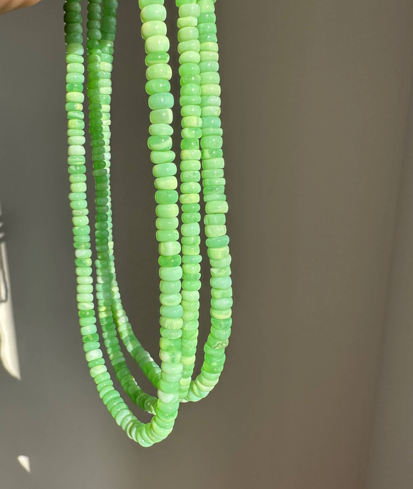 Neon Green Opal Necklace | Peruvian Opal | Gemstone Necklace