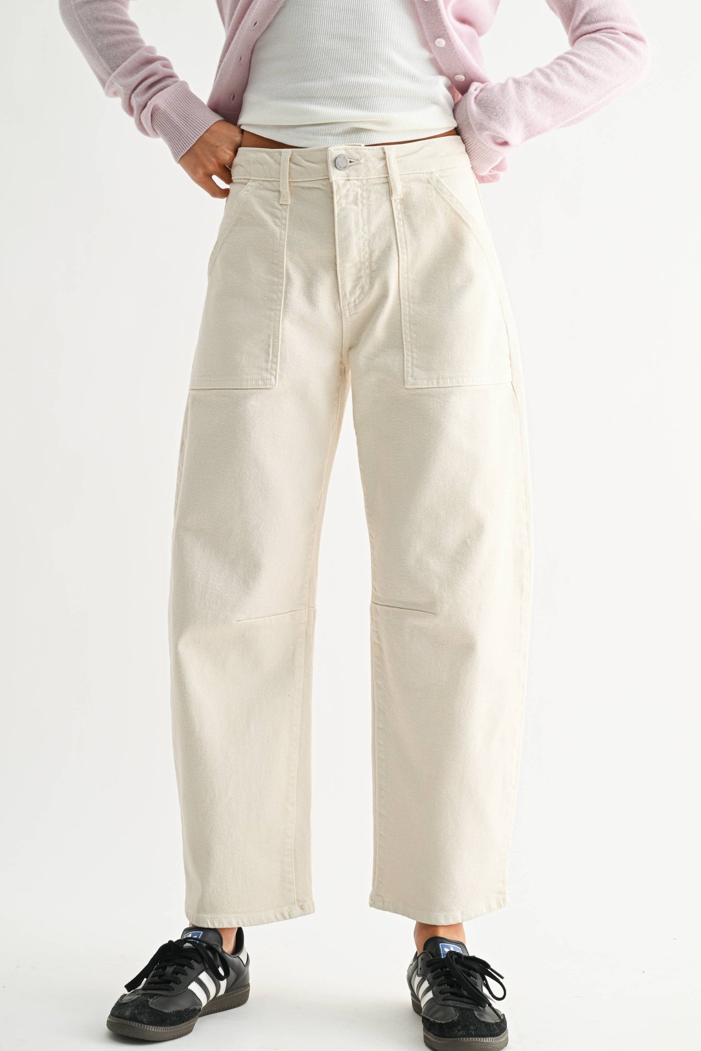 Just Black Denim Utility Barrel Jeans