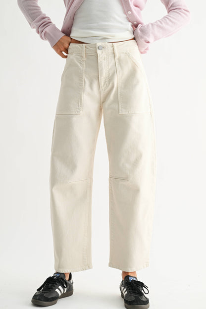 Just Black Denim Utility Barrel Jeans