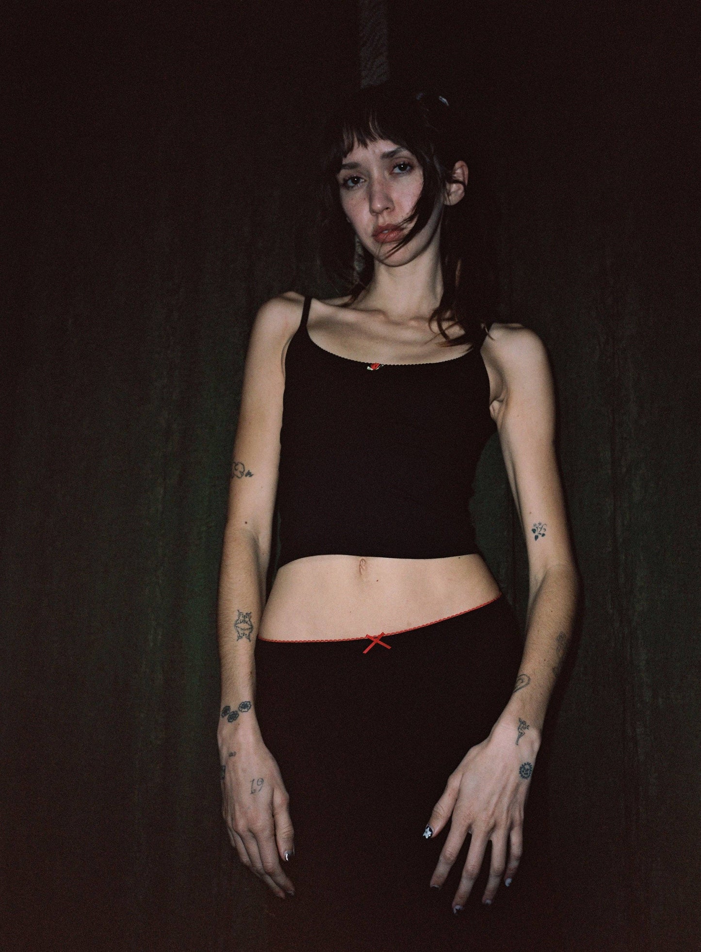 Rat Boi Bias Midi Slip Skirt | Onyx/Cherry