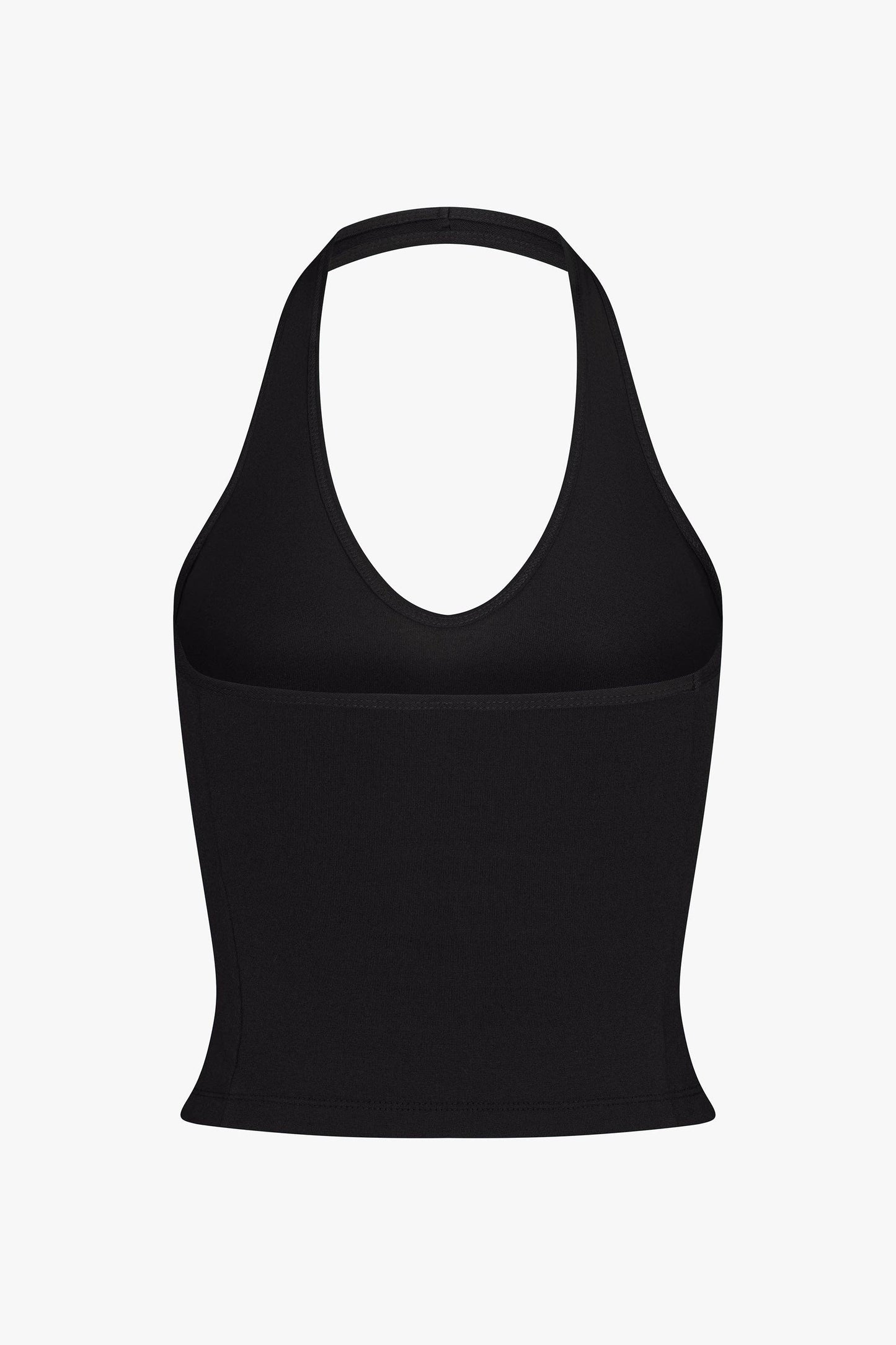 SPORTY HALTER TOP IN ONYX