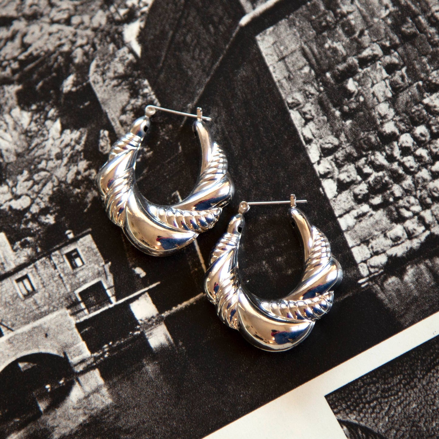 Kindred Objects Jumbo Silver Hoops (Braided)