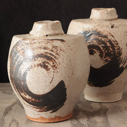 Shouldered Vase Granite Glaze 7"