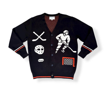 Good Days Rinkside Jacquard Knit Hockey Cardigan