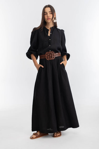 Lanhtropy Helena Leather Belt - Brown