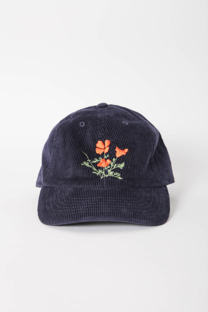 Gravel & Gold Poppy Cap Navy Cord