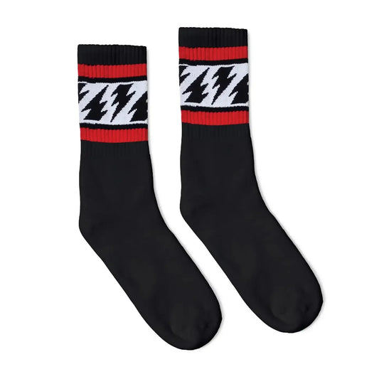 SOCCO x Mike Vallely Black Lightning Bolt Socks