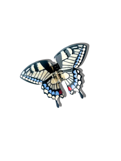 Solar Eclipse Hand-painted Swallowtail Butterfly Claw Hair Clip