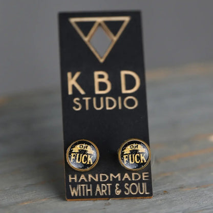KBD Studios Tiny Picture Studs (Gothic Font Fuck)