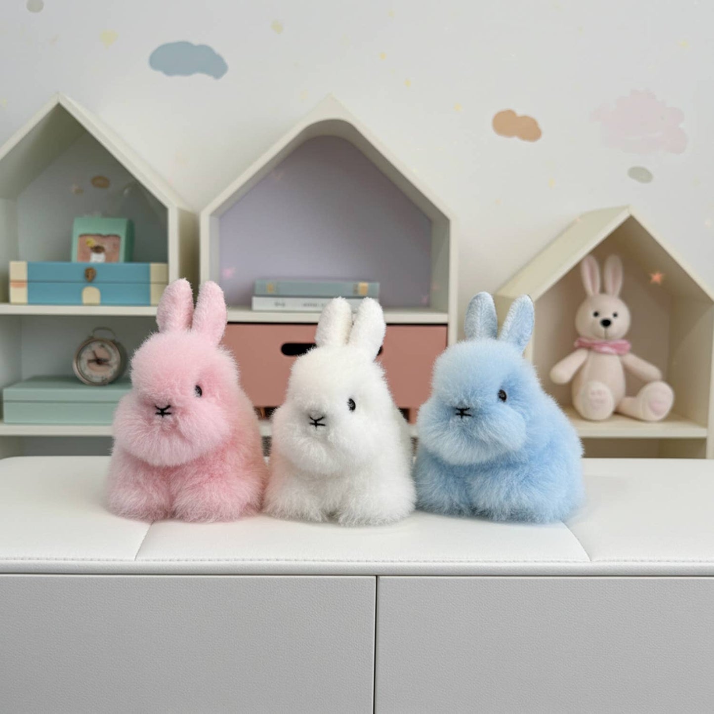 Fantasy Alpaca Stuffed Animal - Bunny - Micro 6"