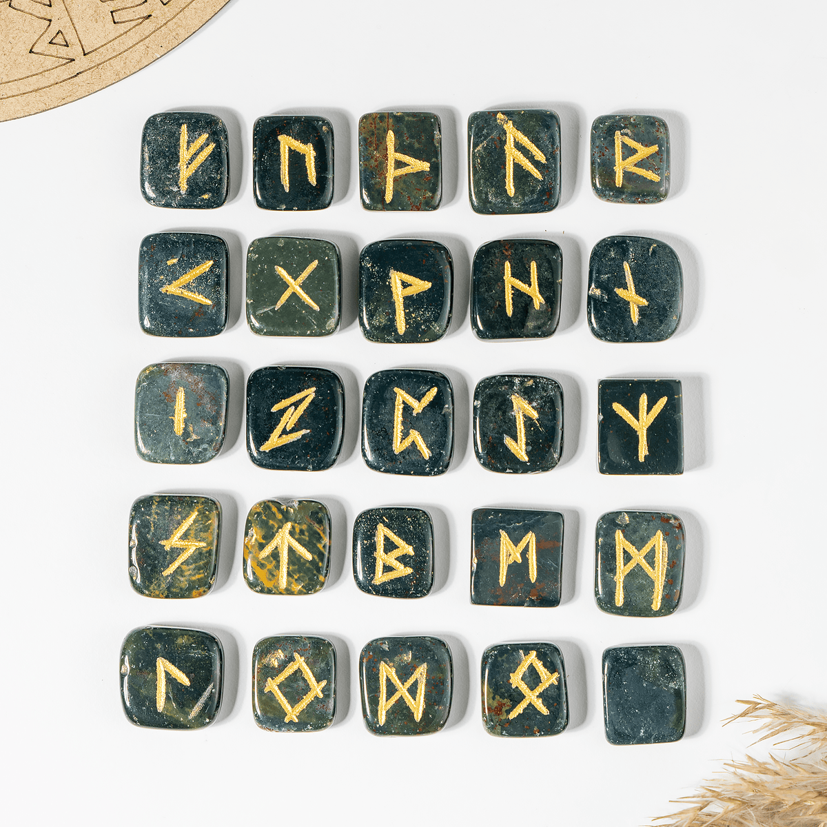 Futhark Rune Set | Bloodstone | Rune Stones | Runic Crystals