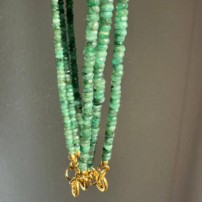 Anokhi Green Emerald Charm Clip Necklace | Beaded Necklace | Charm Holder