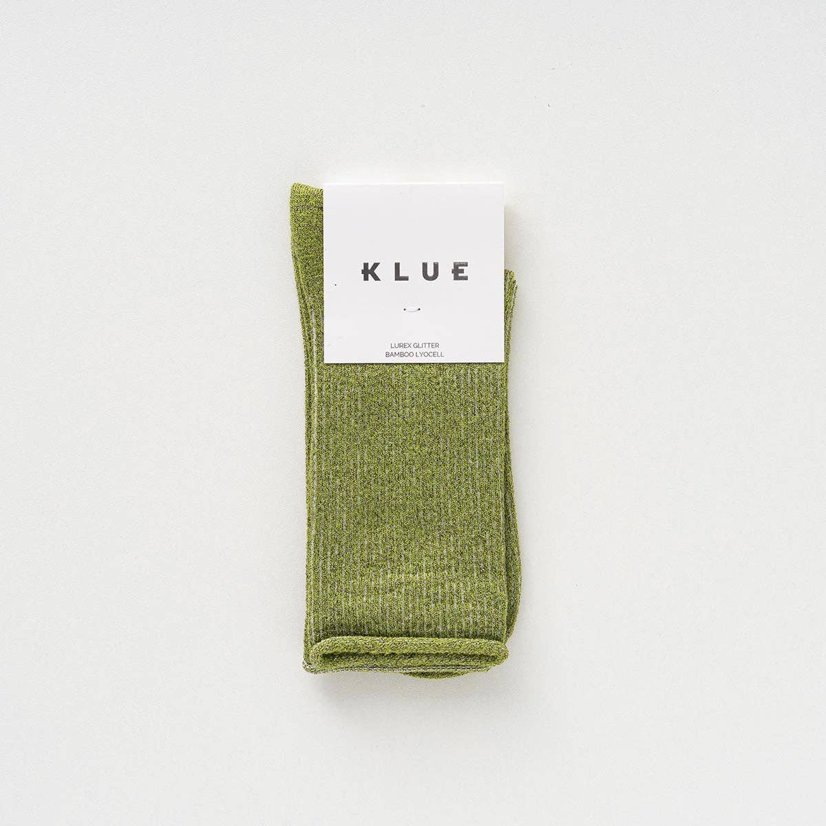 KLUE Glitter Lurex socks in eco-friendly Lyocell | Olive Green